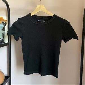 Abercrombie Black Waffle Knit Tee